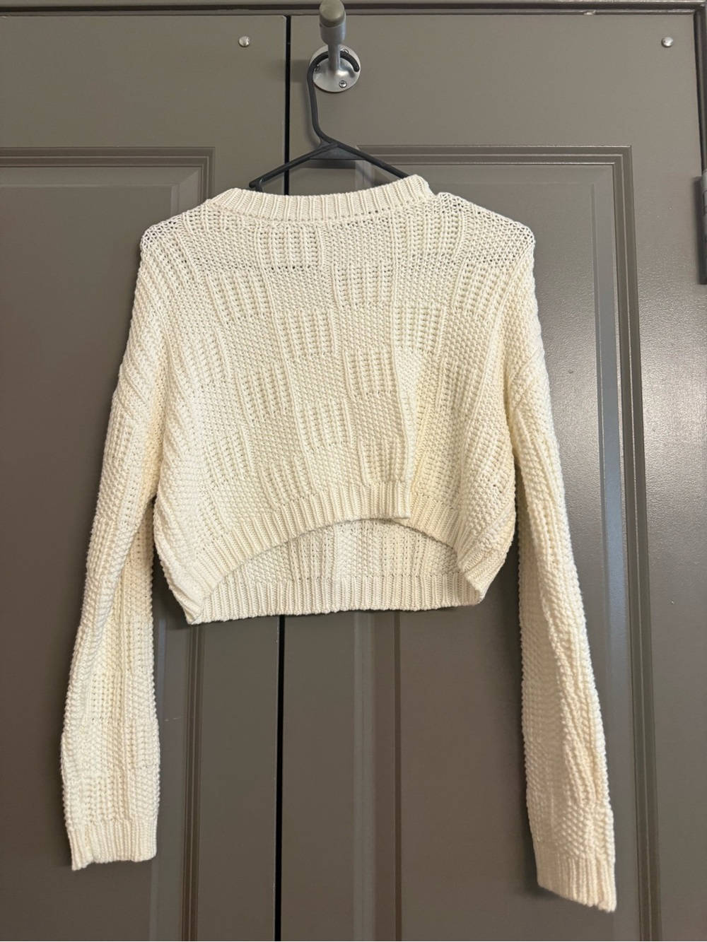 Target Cream Cropped Knit Turtleneck Sweater